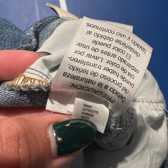 Wild Fable Mid Rise Maxi Skirt Size 10R Denim Raw Hem Casual City Western - Picture 7 of 7